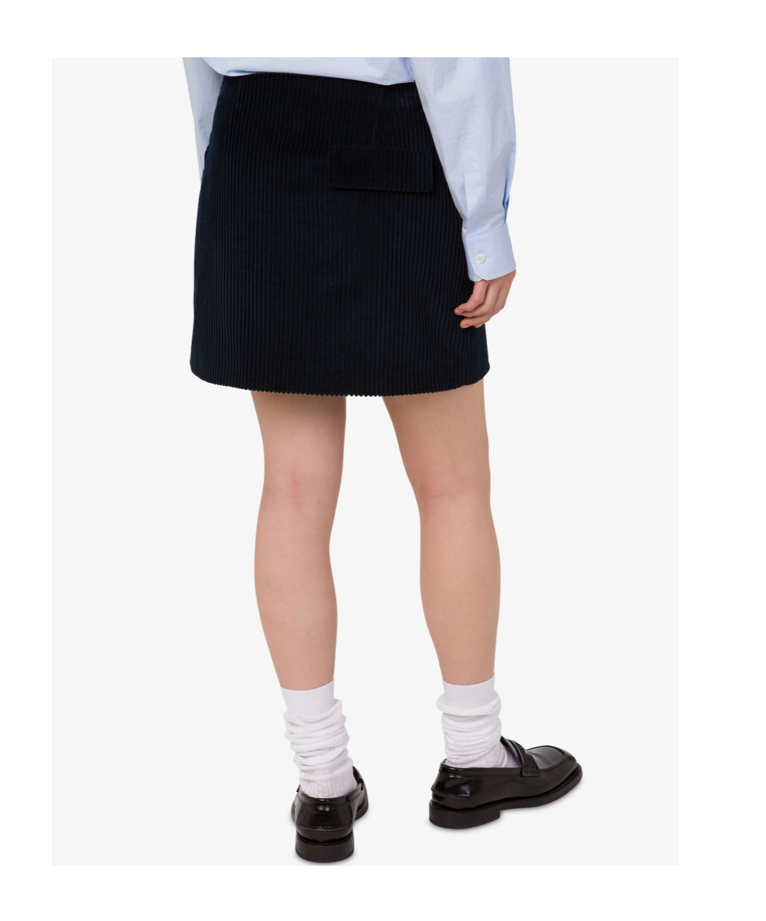 Moschino Buckle-wrap Mini Skirt In Blue