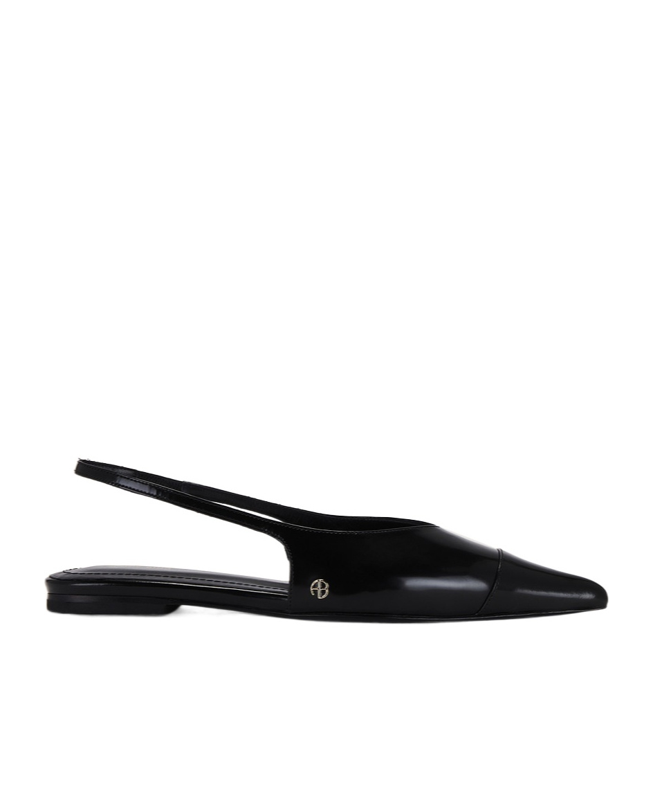 Anine Bing Women's Elena Slingback Flats In Black