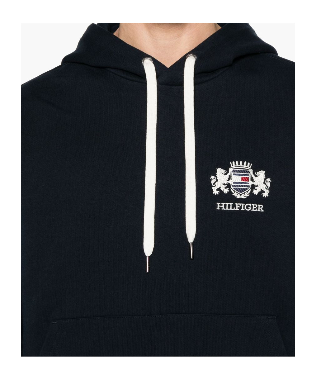 Tommy Hilfiger Hooded Sweatshirt With Drawstring And Pocket In Black