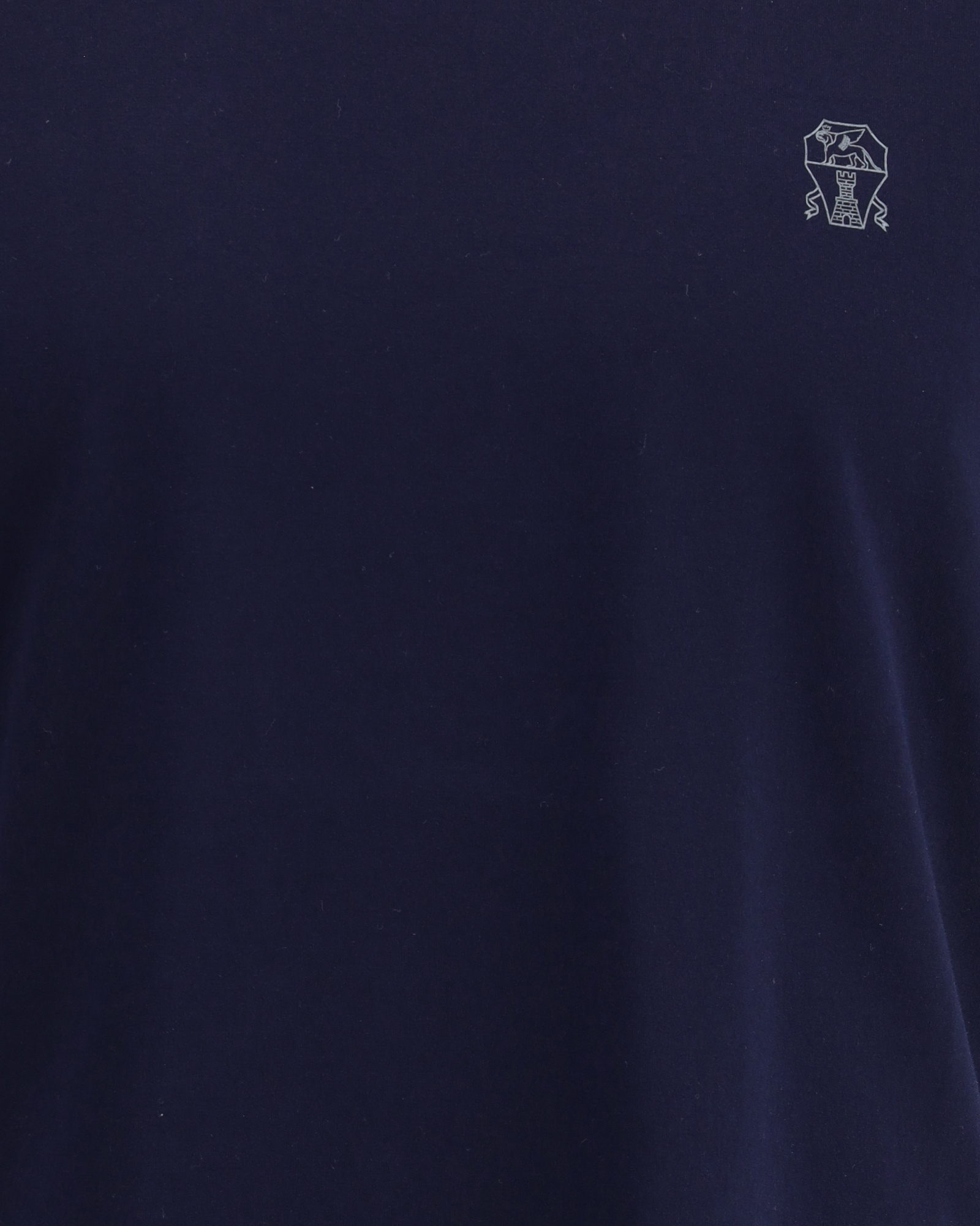 Brunello Cucinelli Cotton Jersey Crew Neck T-shirt With Logo Clothing In Blue