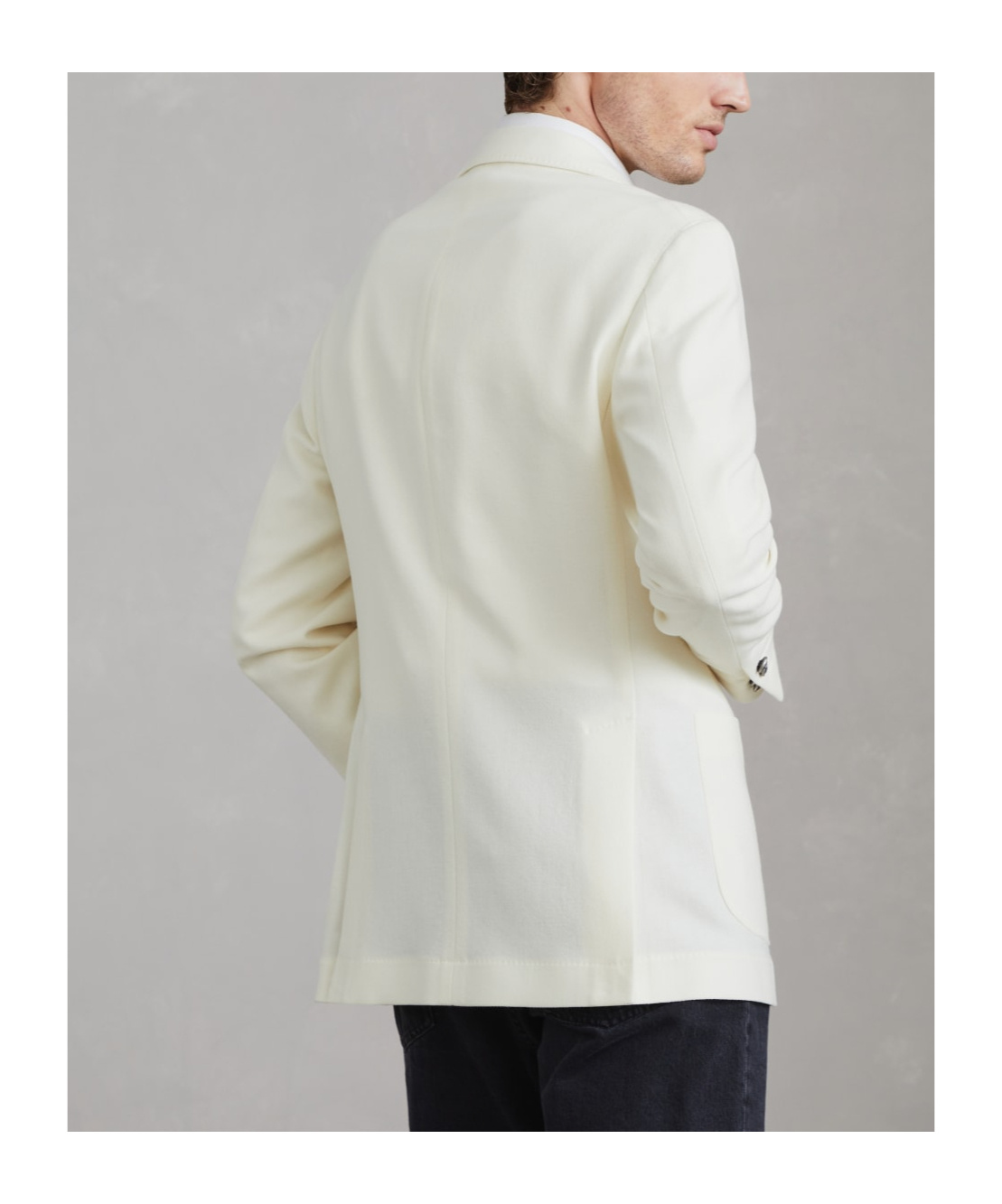 Brunello Cucinelli Wool Double-breasted Suit Jacket In White
