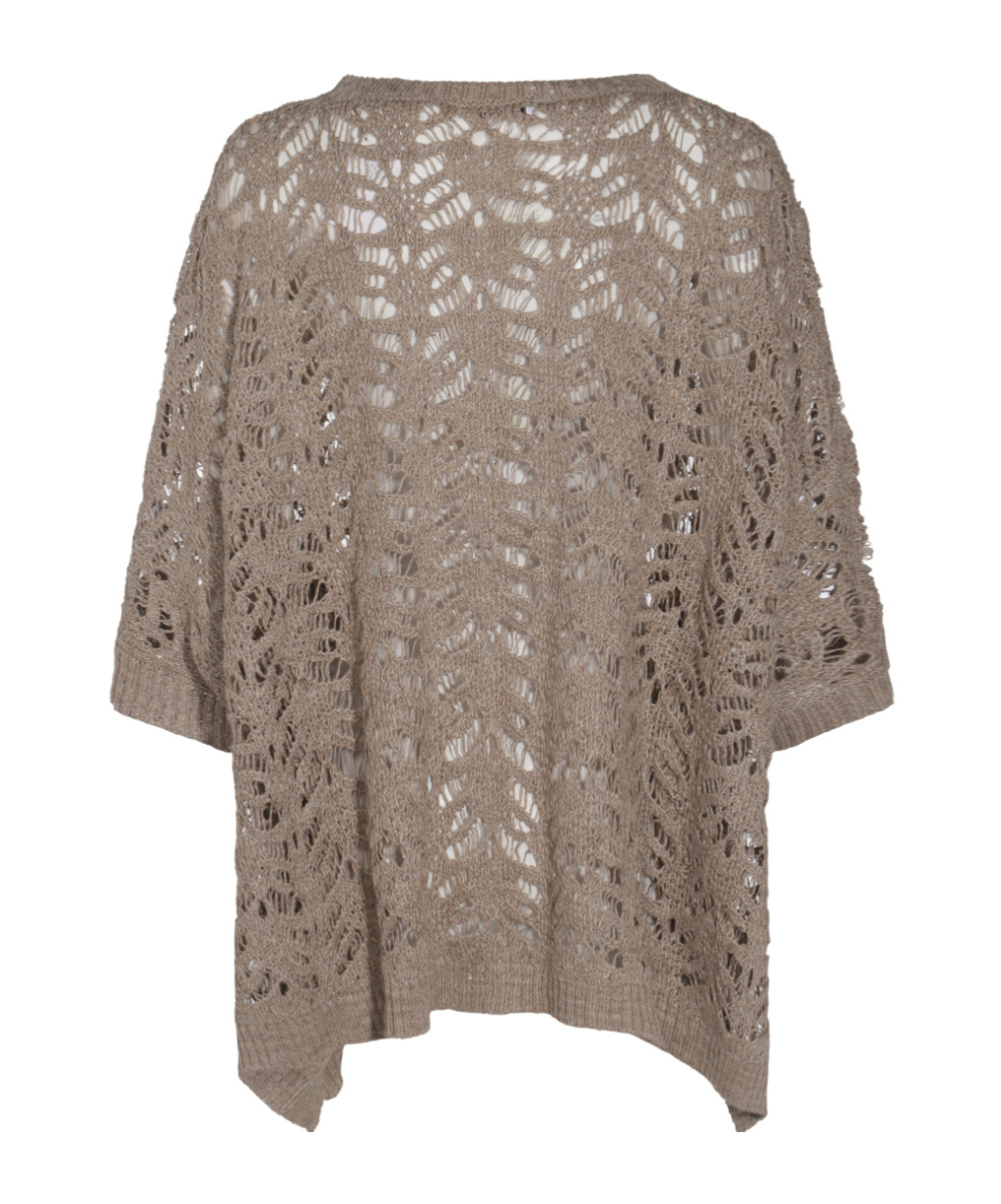 BRUNELLO CUCINELLI FOLIAGE LACE PONCHO