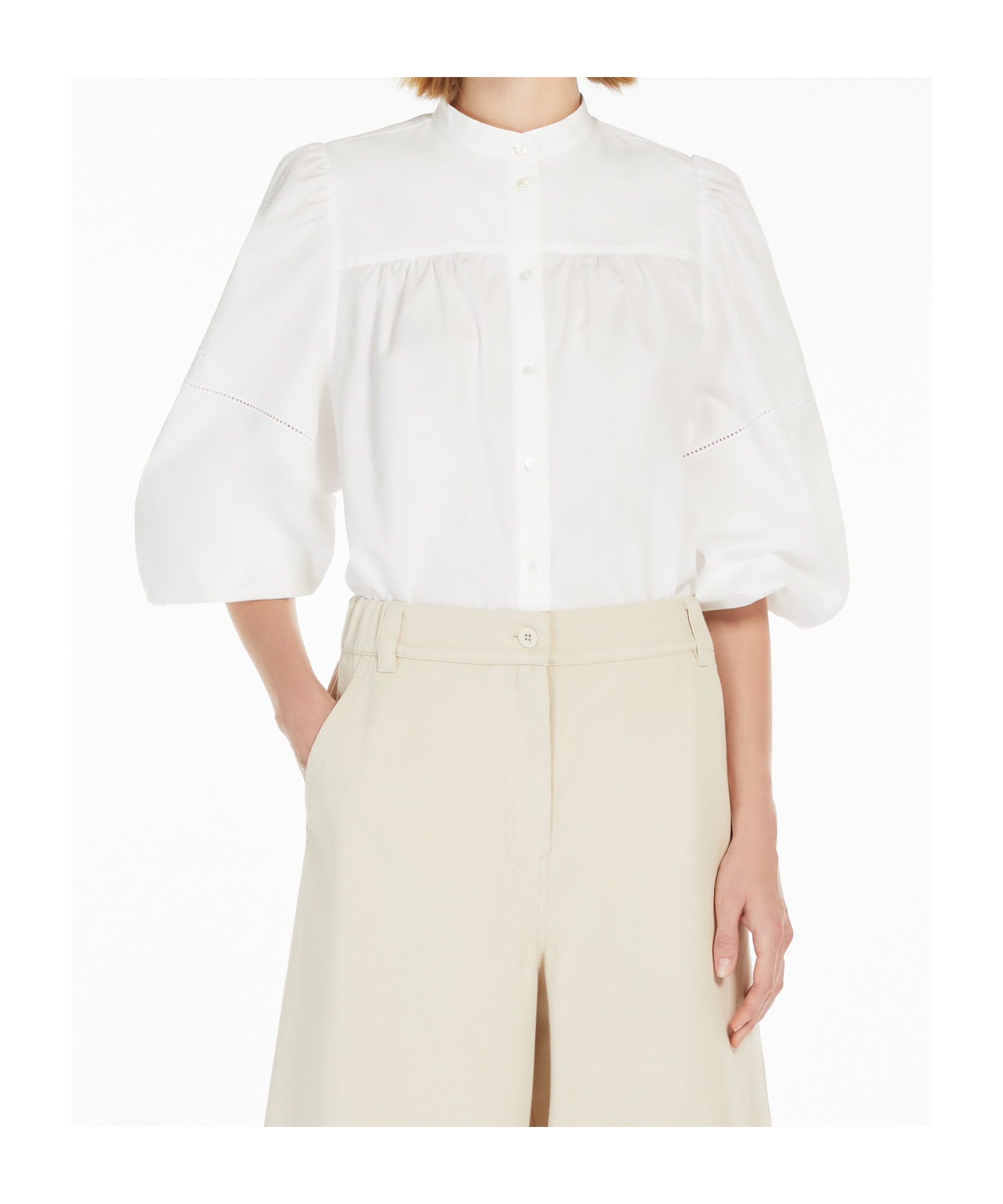 Weekend Max Mara Long-sleeved Shirt In White