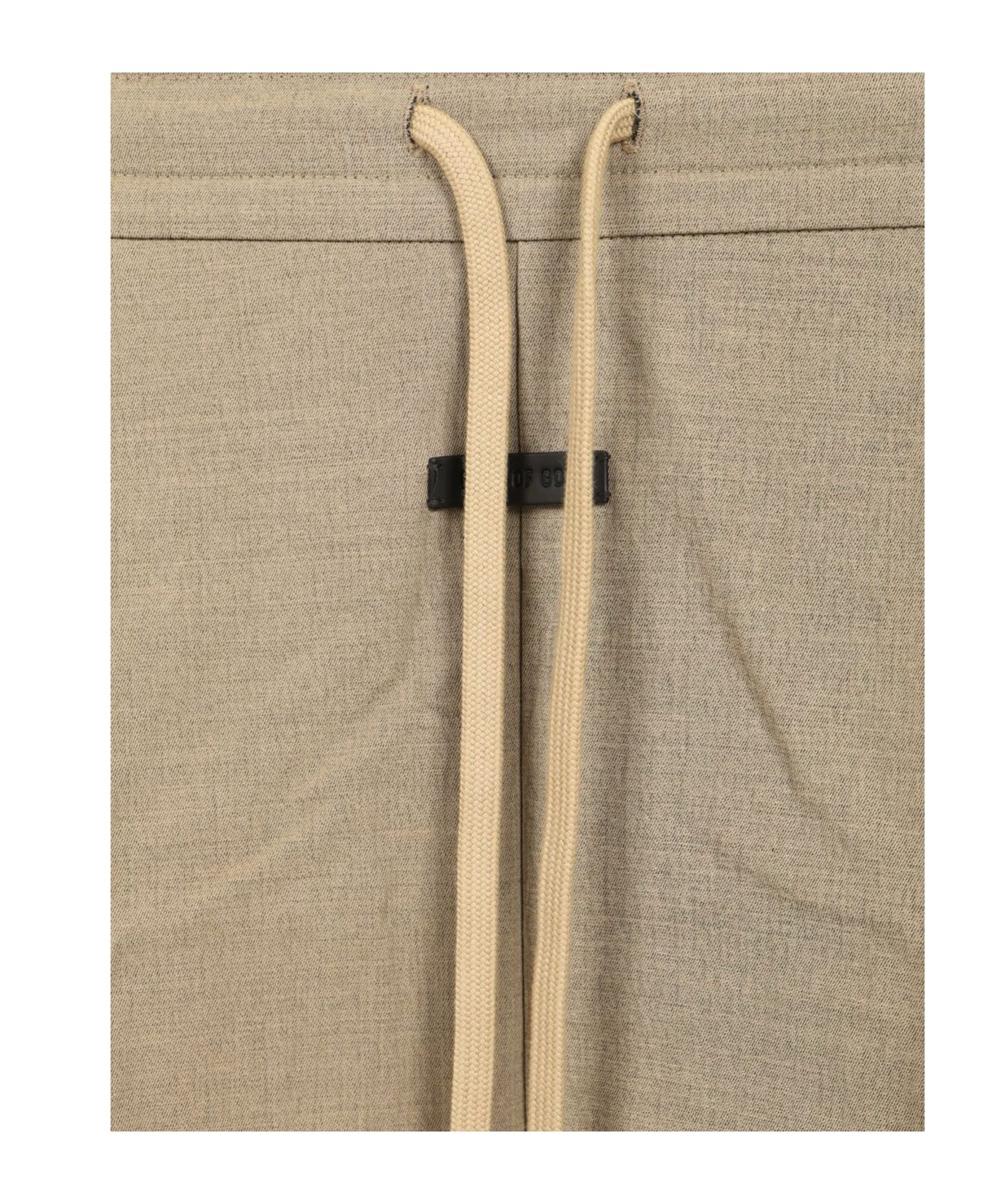 Shop Fear Of God Elastic Waist Shorts In Beige