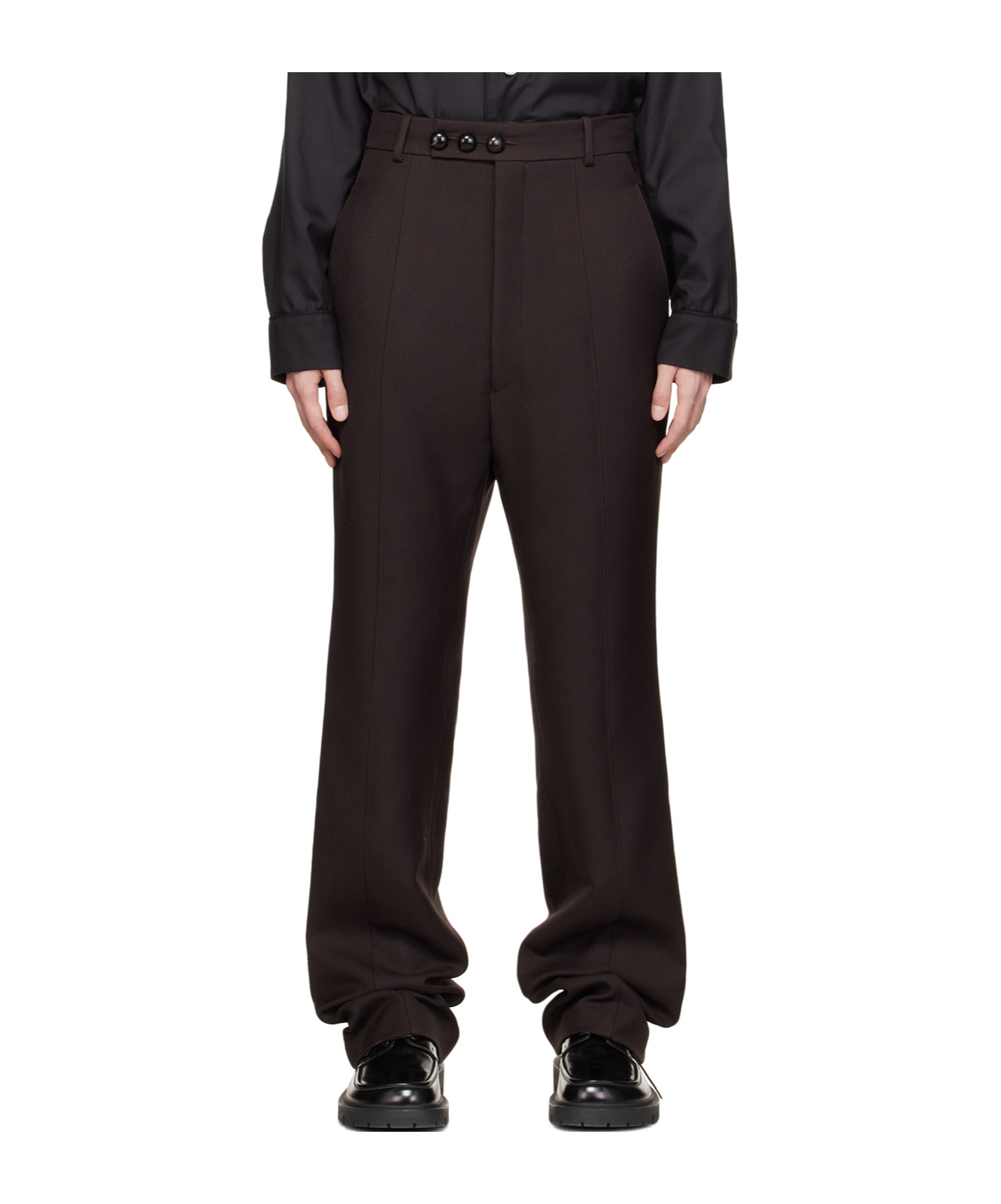 Namacheko Belt-loop Casual Pants In Black