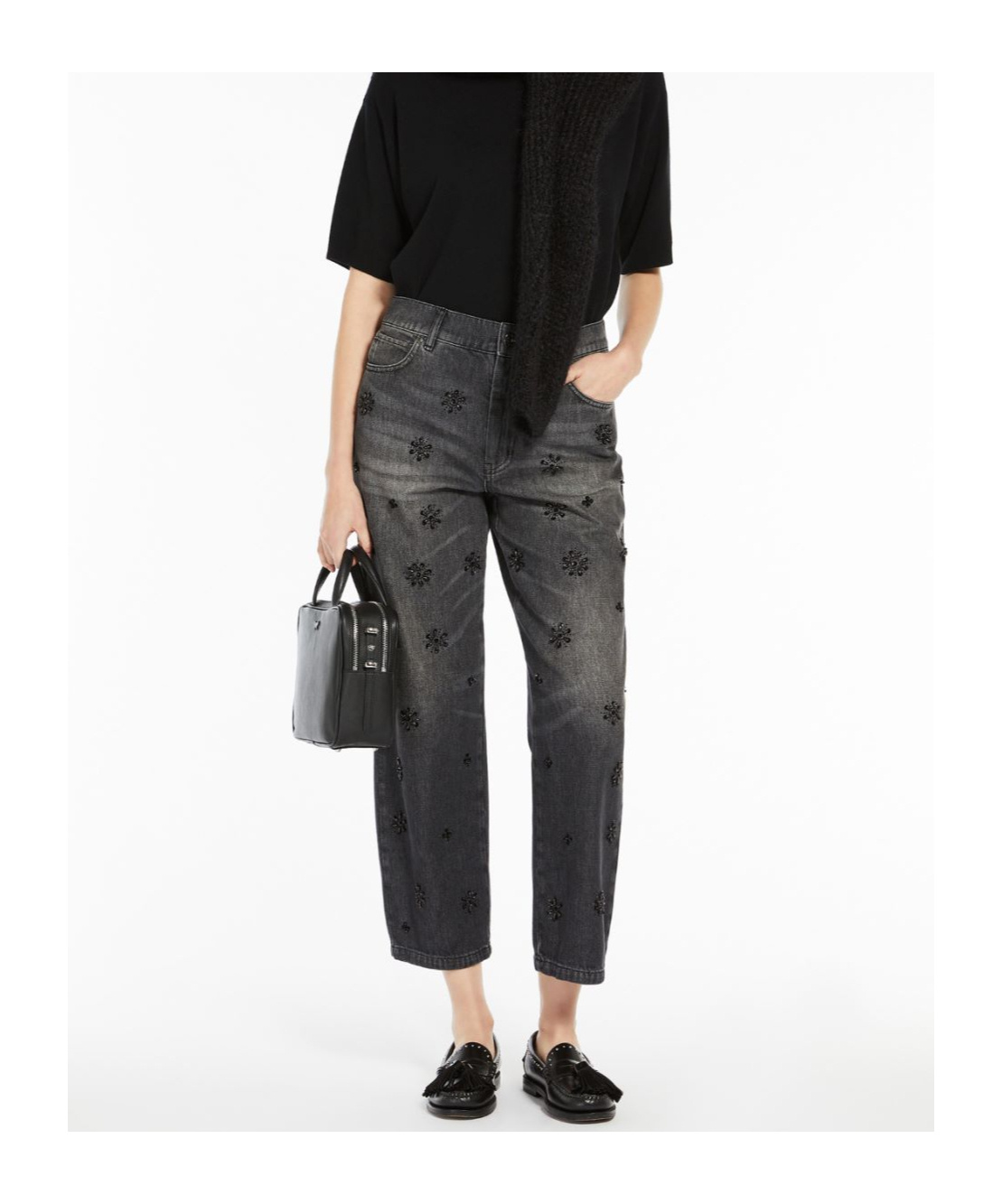 WEEKEND MAX MARA SEQUINNED DENIM JEANS 