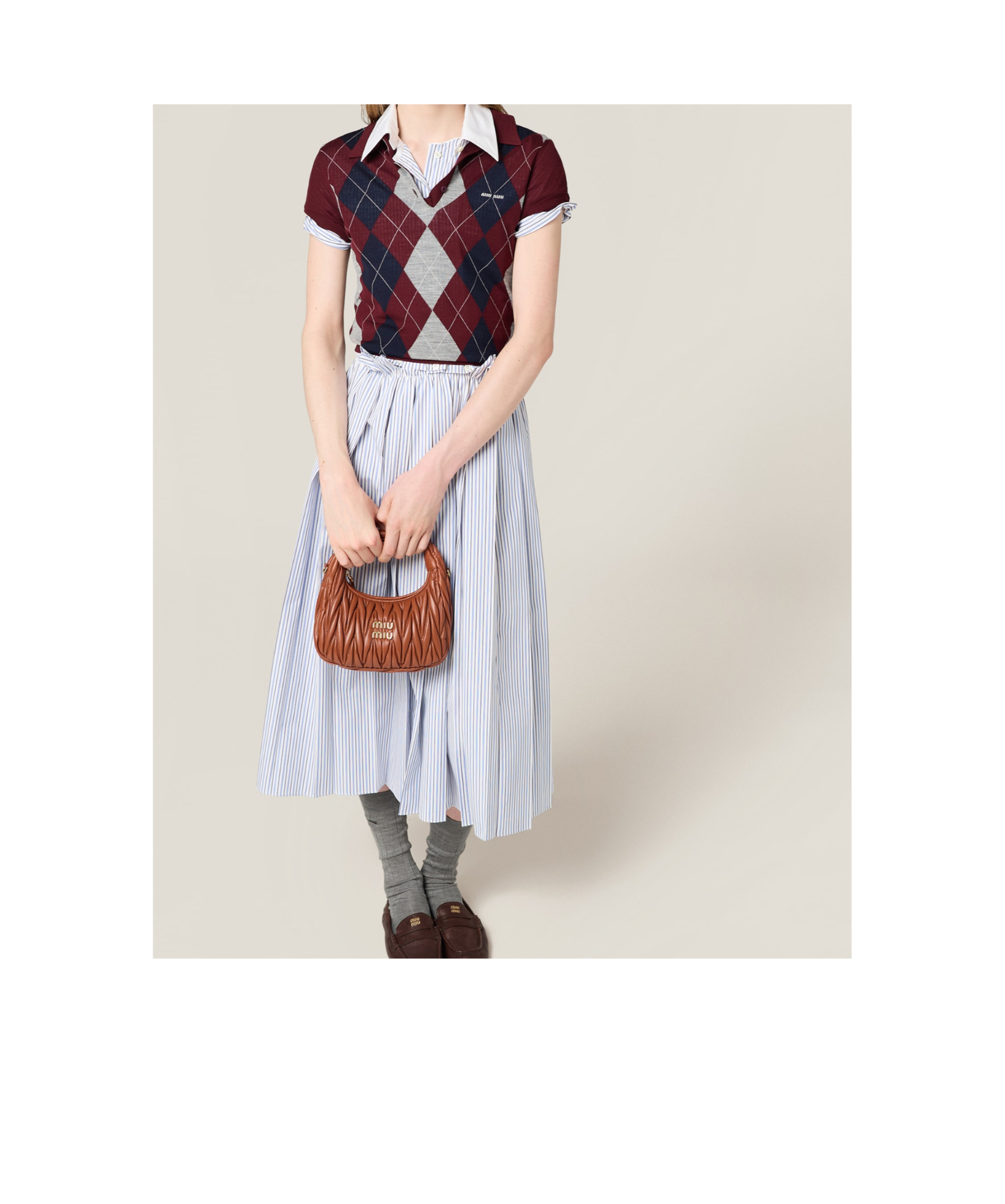 Miu Miu Wander Matelassé Nappa Leather Hobo Bag
