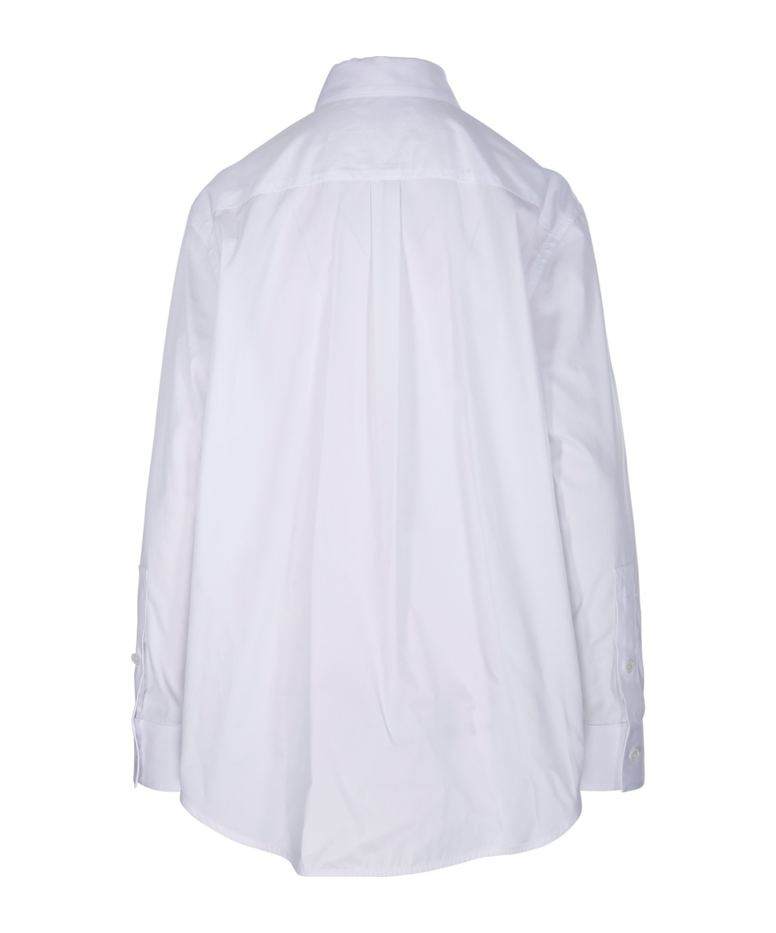 Bottega Veneta Ruffled Detail Shirt In White