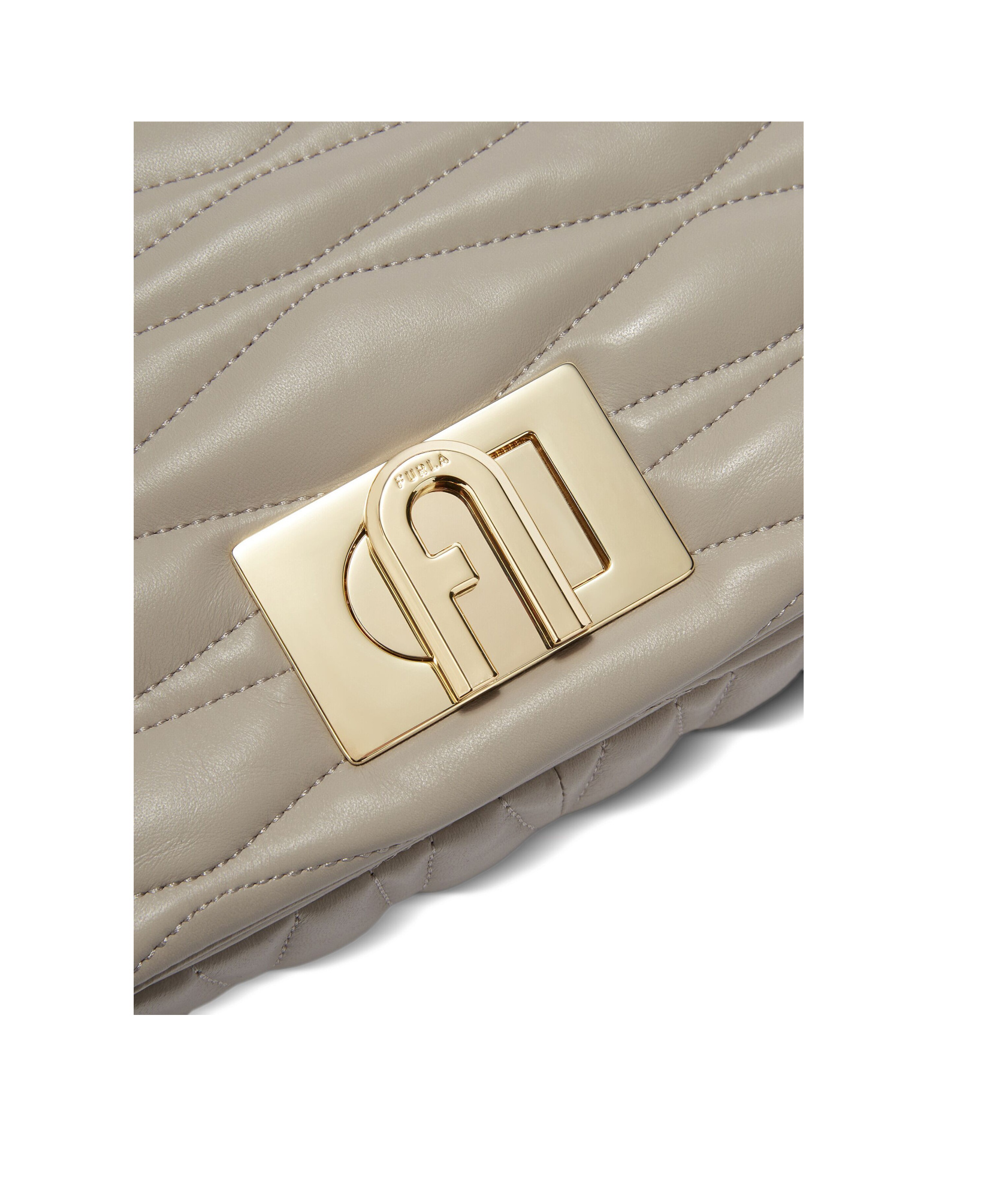 Shop Furla Flip Shoulder Bag In Nude