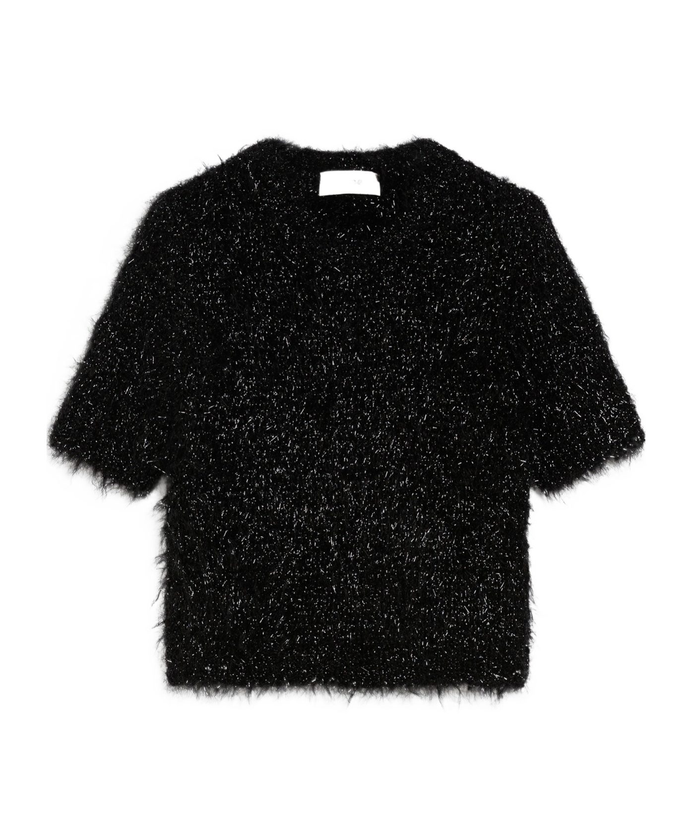Sportmax Short-sleeved Sweater In Black