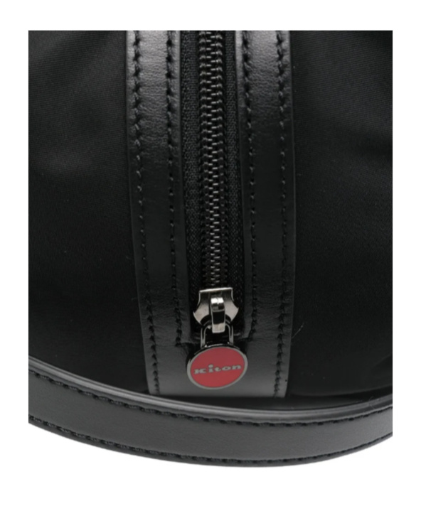 Kiton Rectangular Travel Case Front Pocket In Black
