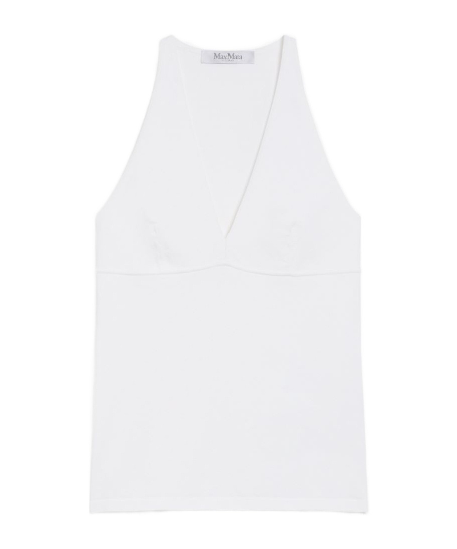 Max Mara V-neck Vest In White