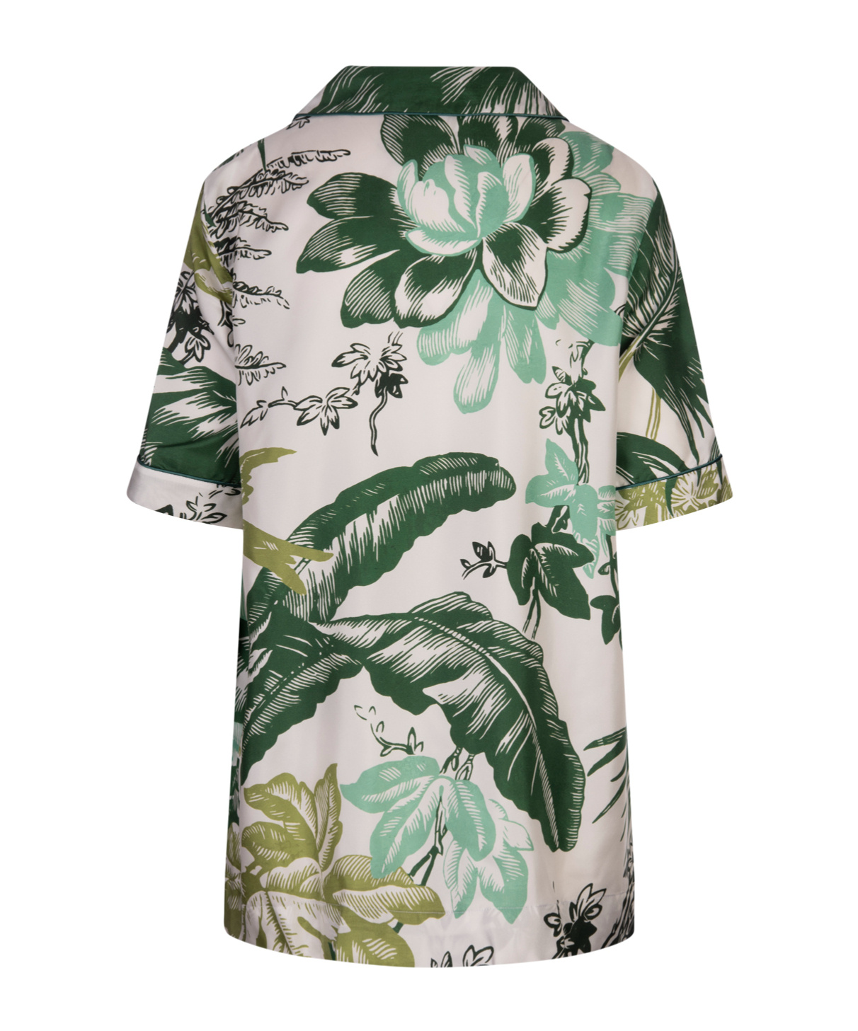 F.r.s For Restless Sleepers Patterned Pajama Shirt In Green