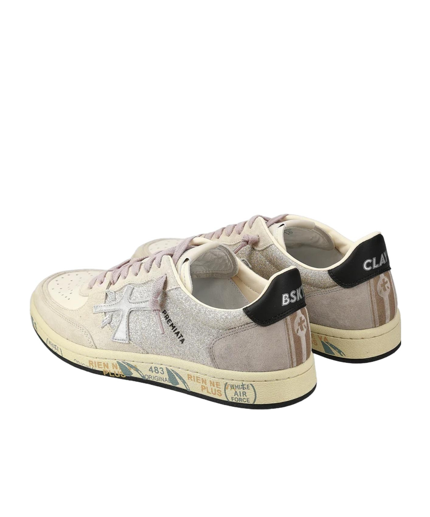 Premiata Lace-up Low-cut Casual Shoes In Nude