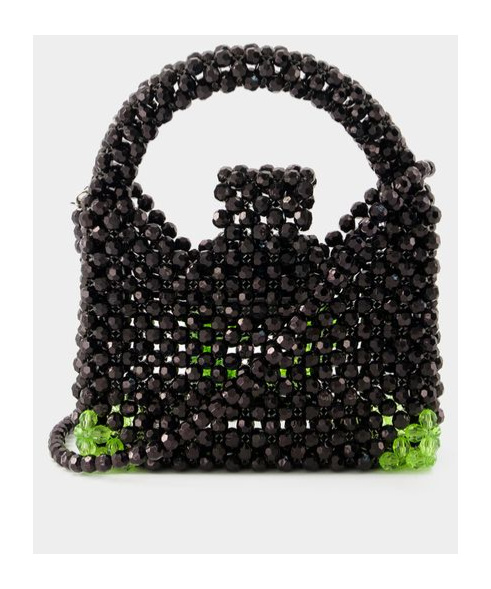 Germanier Beaded Shoulder Bag In Black