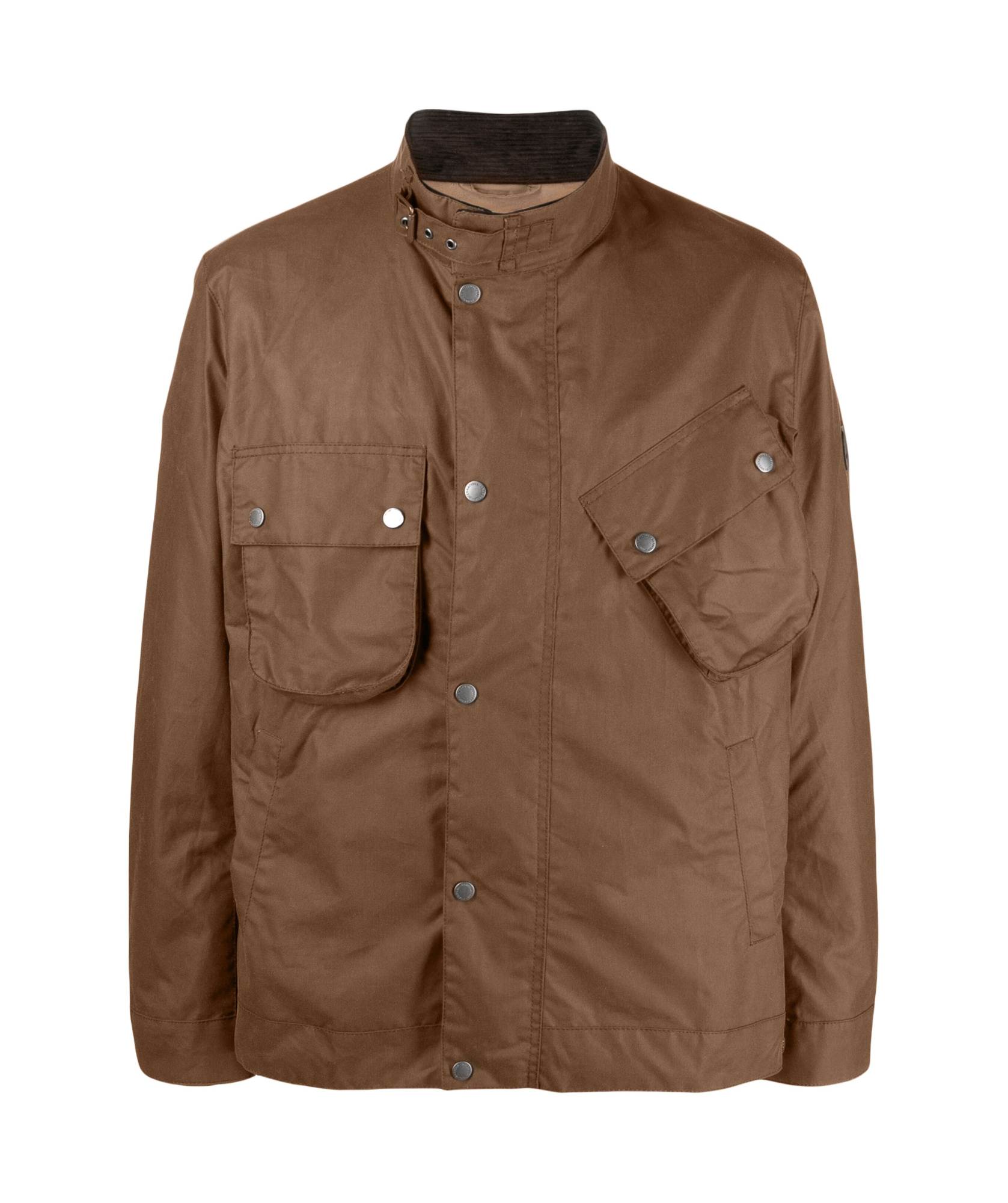 Shop Barbour Buckle-collar Cotton Lightweight Jacket In Brown