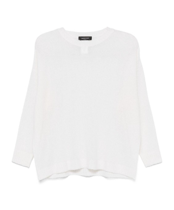 Fabiana Filippi Round-collar And Long-sleeved Sweater In White