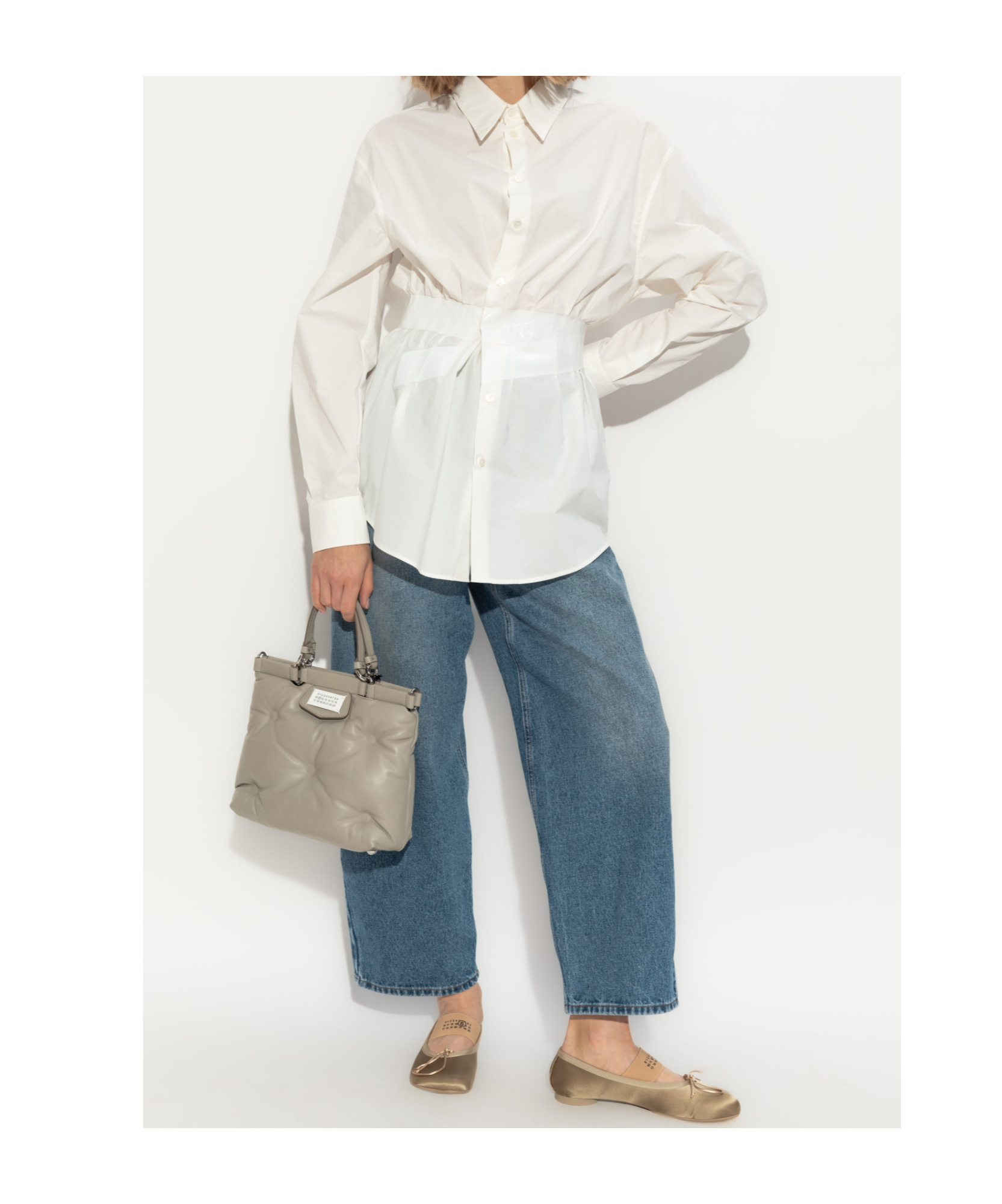 Mm6 Maison Margiela "taped" Shirt In White