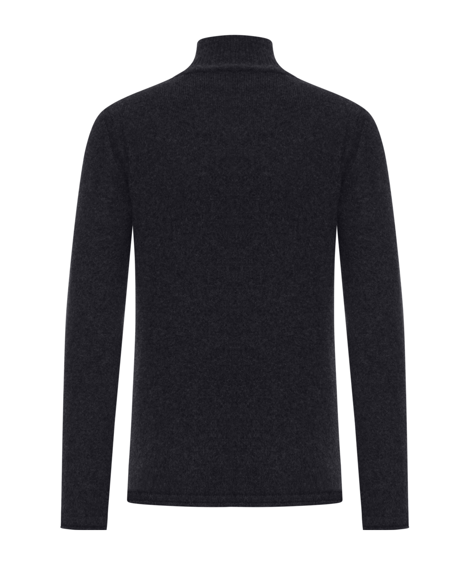 Roberto Collina Ribbed Cuffs Wool Turtleneck Sweater In Black