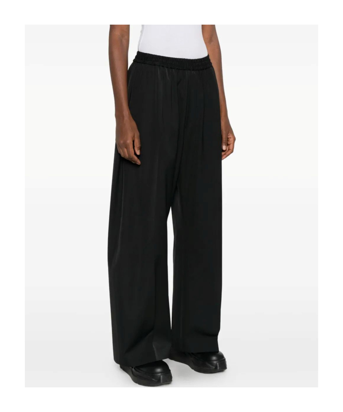Mm6 Maison Margiela Drawstring Trousers In Black