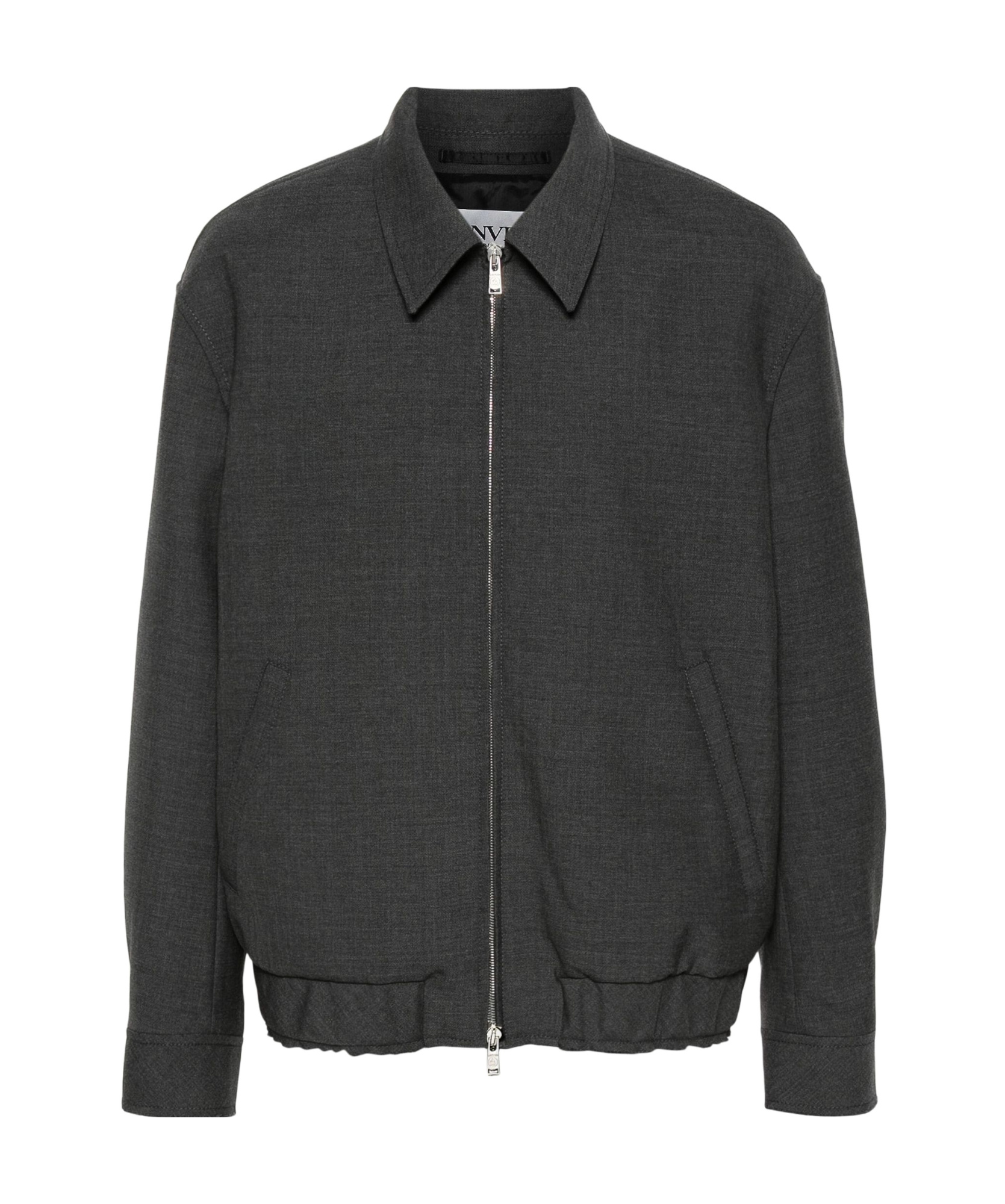 Lanvin Grey Wool Jacket In Black