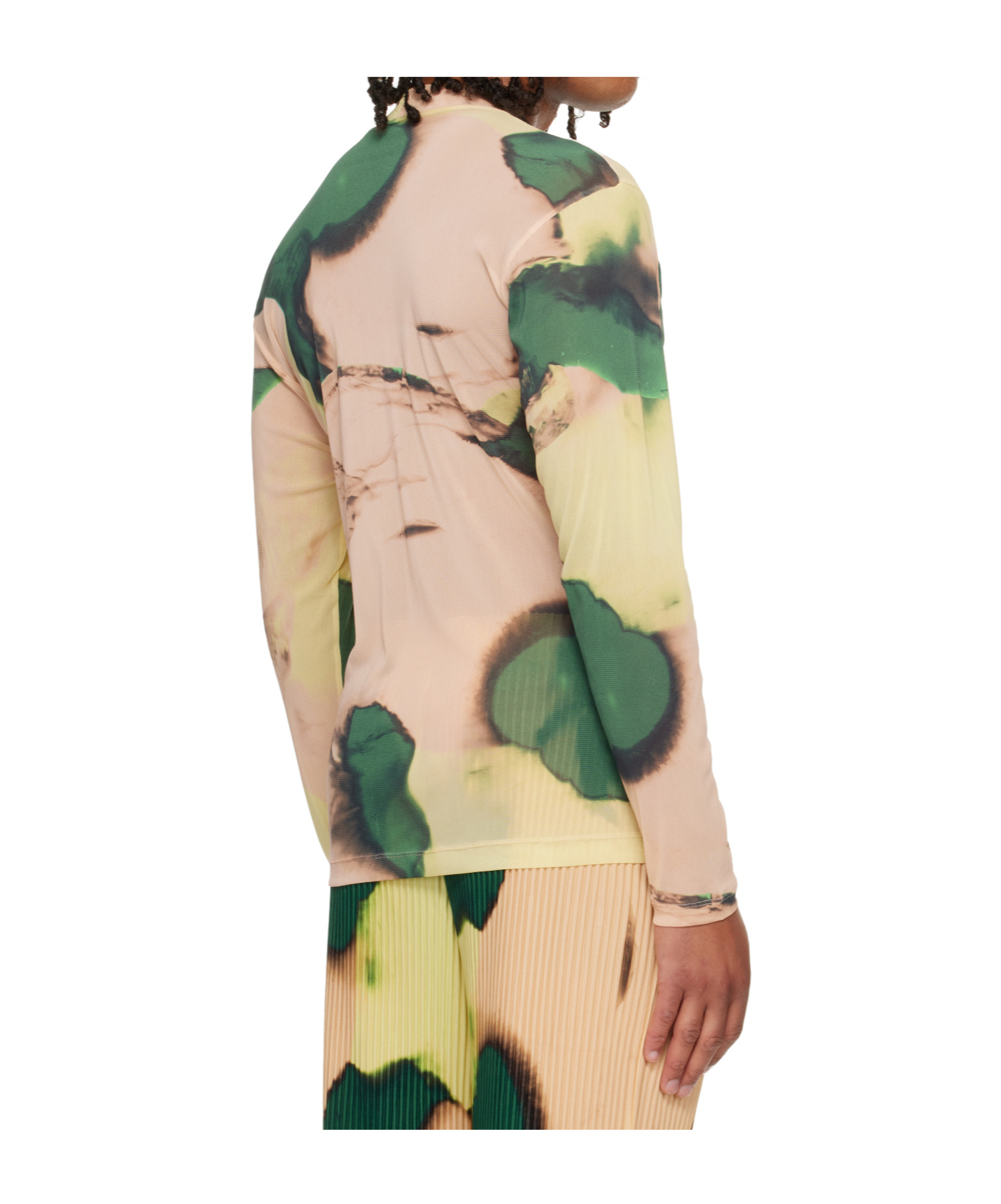 Issey Miyake Multicolor Agate Sheer T-shirt In Gray