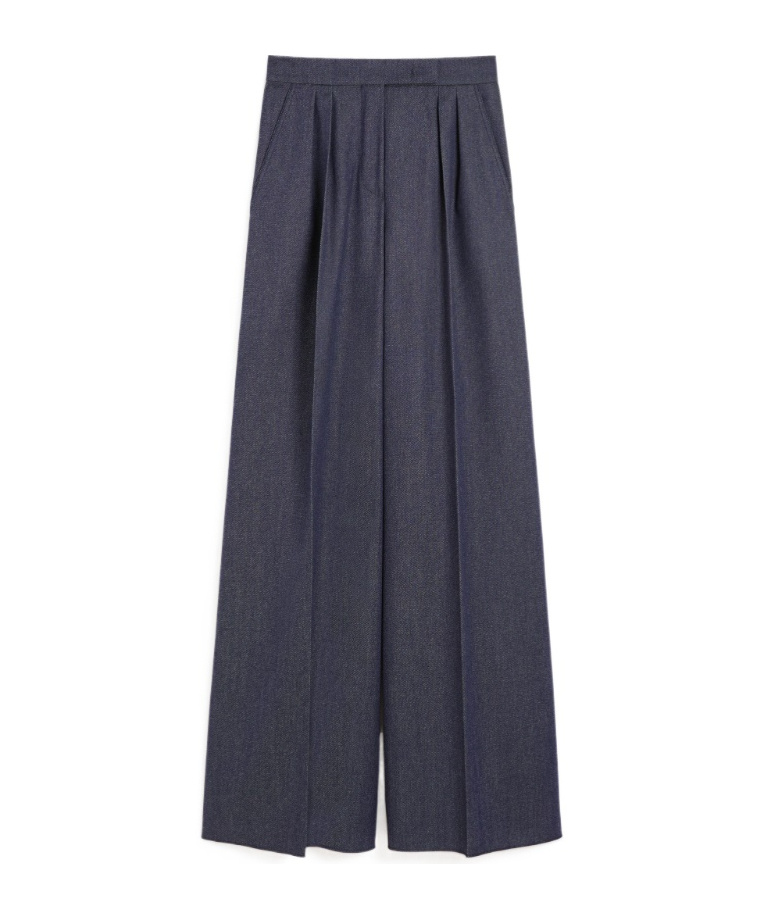 Max Mara Wool Trousers In Blue