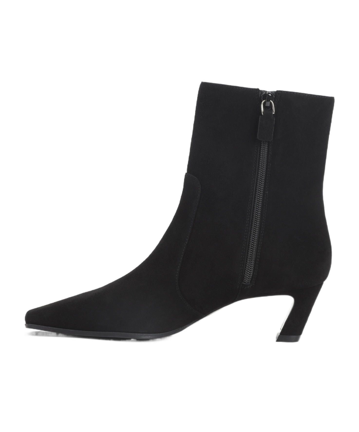 Stuart Weitzman Stassi 50 Zip Ankle Boots In Black