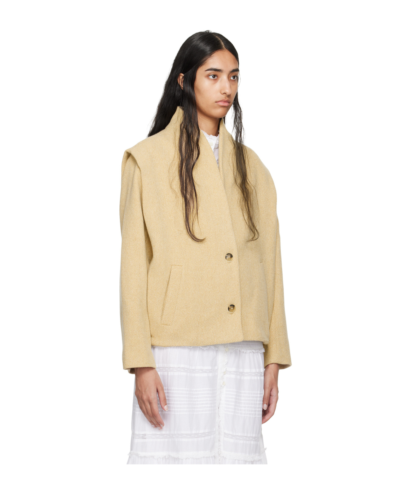 Isabel Marant Étoile Drogo Long-sleeved Casual Jacket In Nude