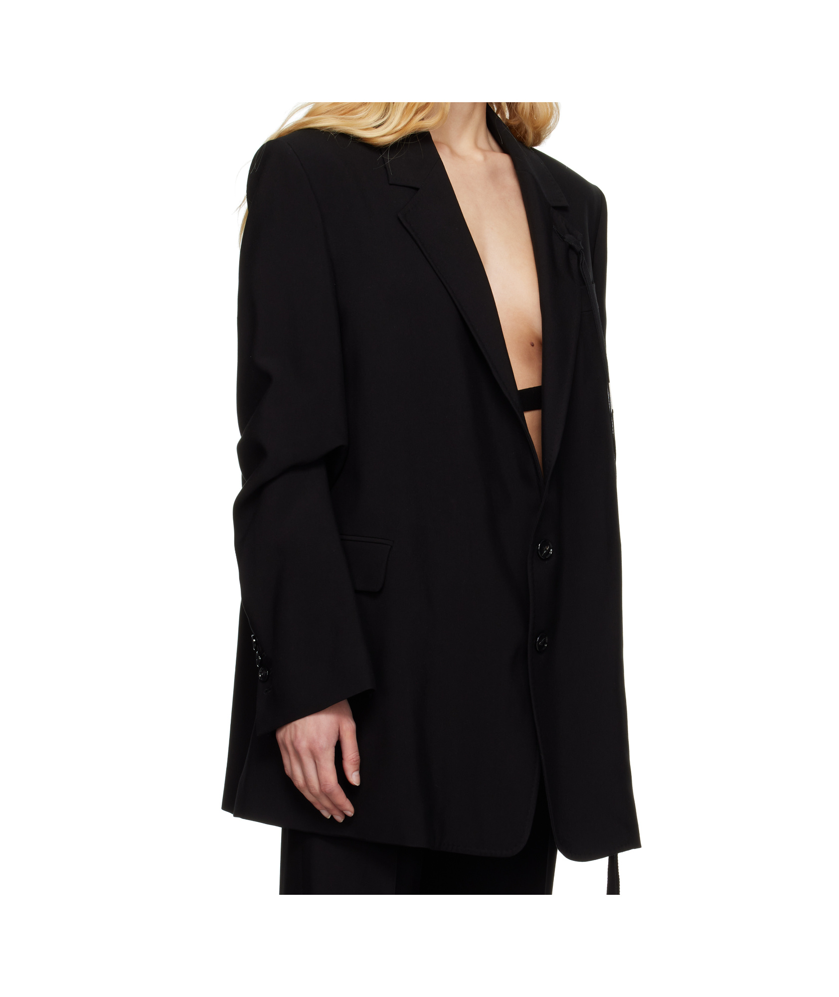 Ann Demeulemeester Black Agnes High Comfort Tailorerd Blazer In Black