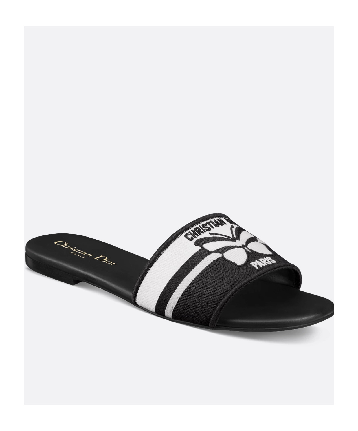 Dior Open-toed Slippers In Black