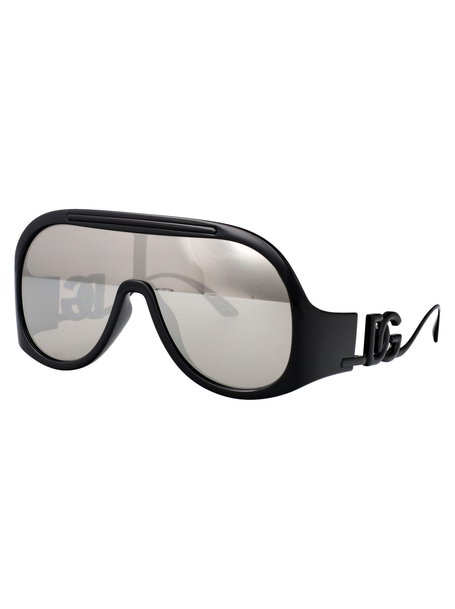 Dolce & Gabbana Black Injected Sunglasses In Gray