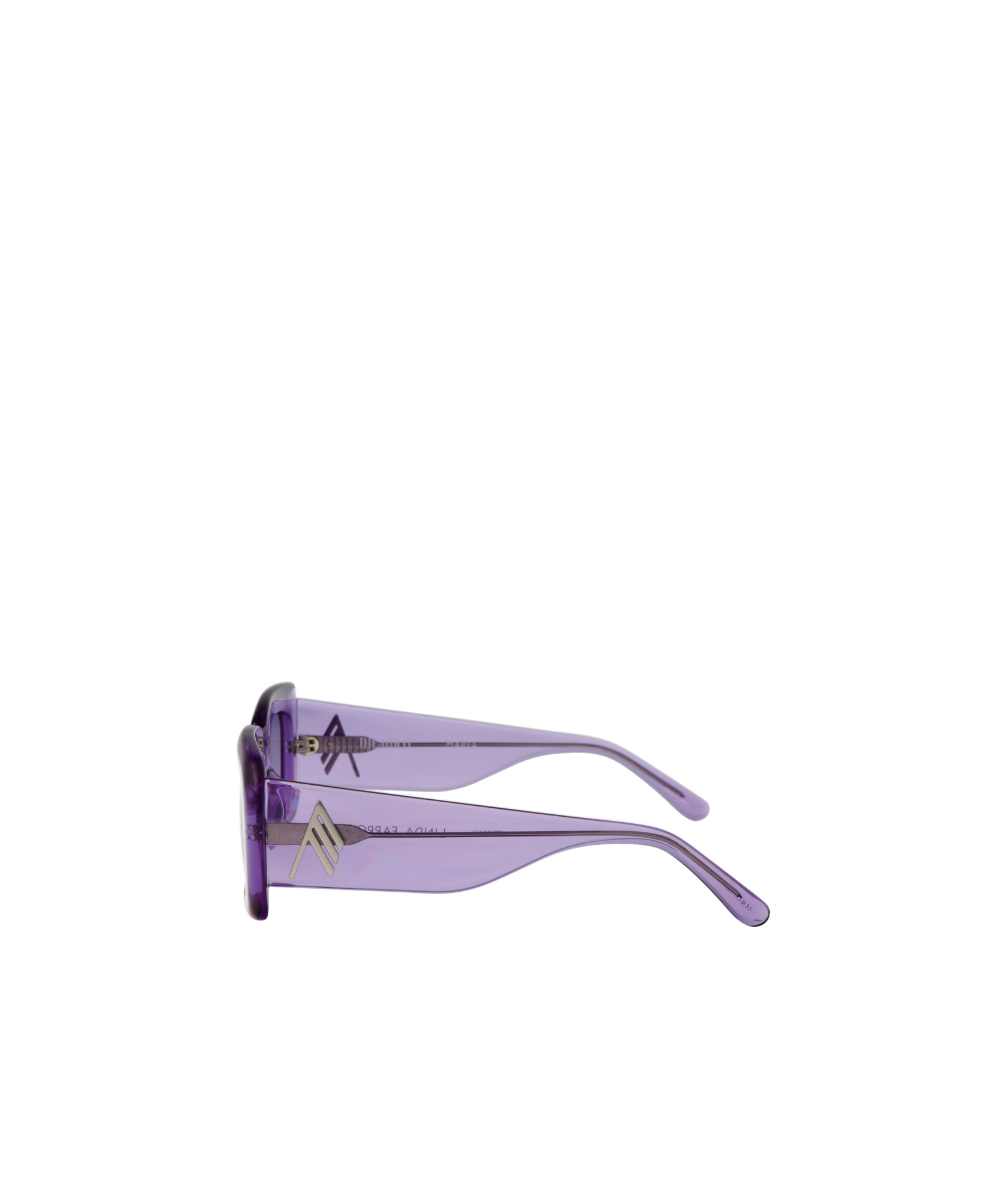 Attico Linda Farrow X The Rectangular-frame Sunglasses In Gray