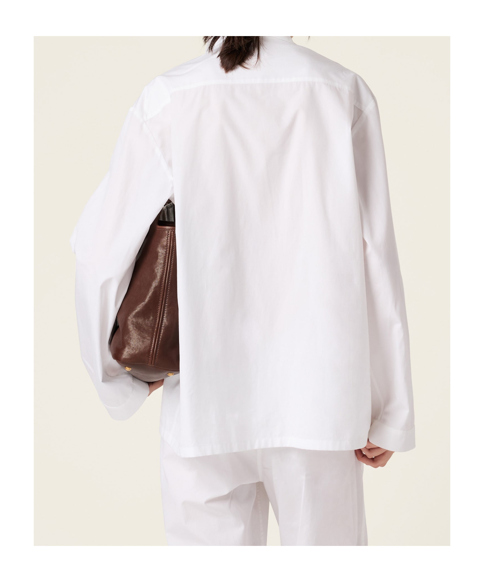 Miu Miu Poplin Shirt In White