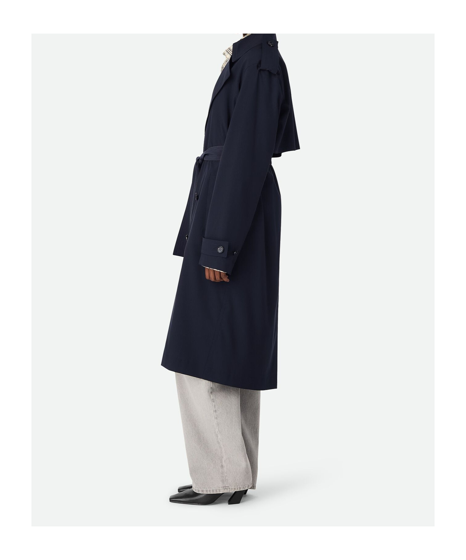 Bottega Veneta Fine Wool Windbreaker In Black