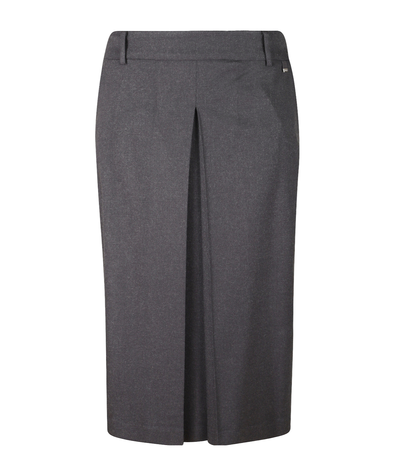 Herno Pleated Midi Skirt In Black