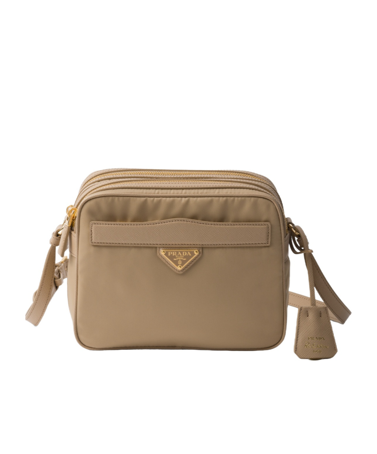 Prada Re-edition 1978 Re-nylon And Saffiano Leather Mini Shoulder Bag In Brown