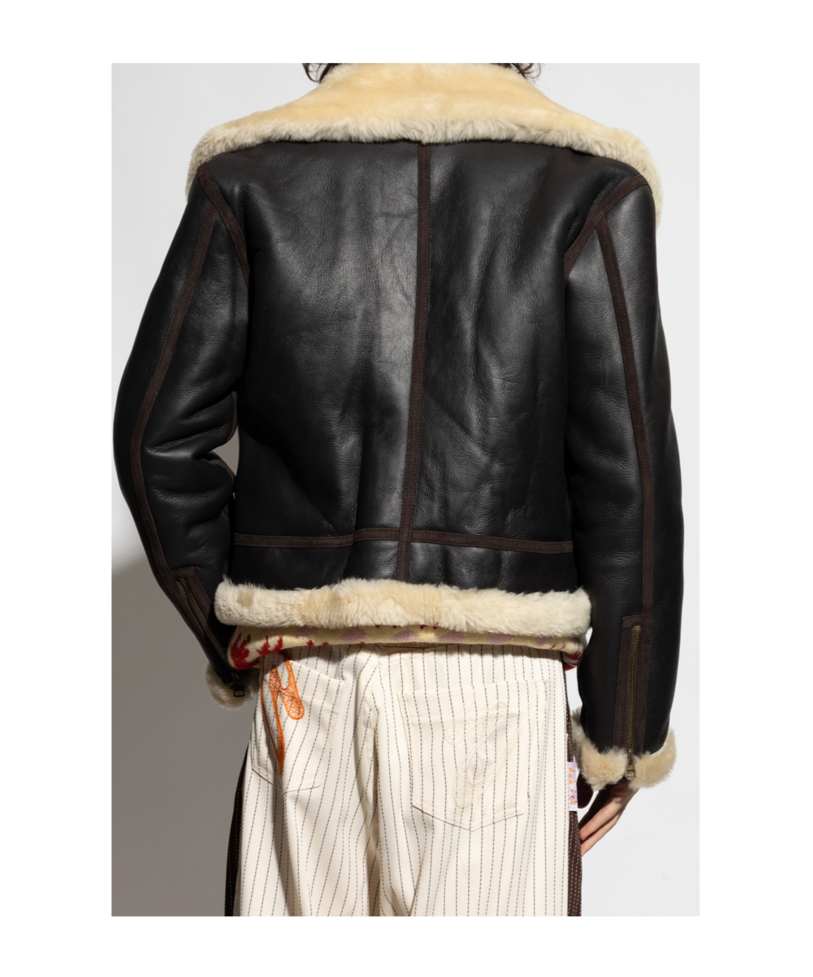 Jw Anderson Shearling Jacket In Black