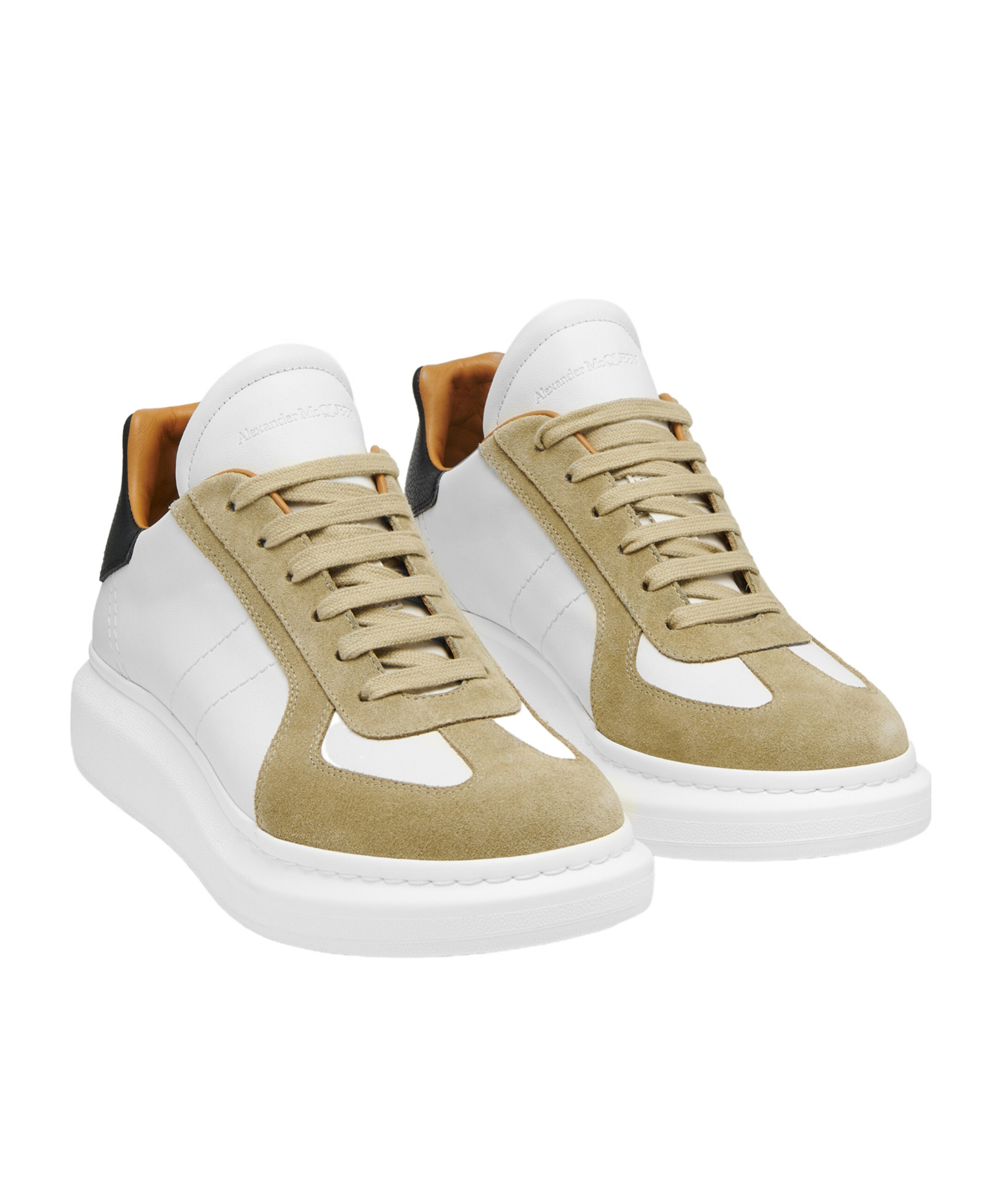 Alexander Mcqueen Men's Oversized Retro Sneaker In White/rock/black