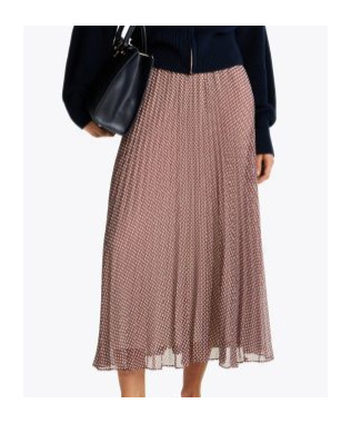 Tommy Hilfiger Pleated Skirt In Brown