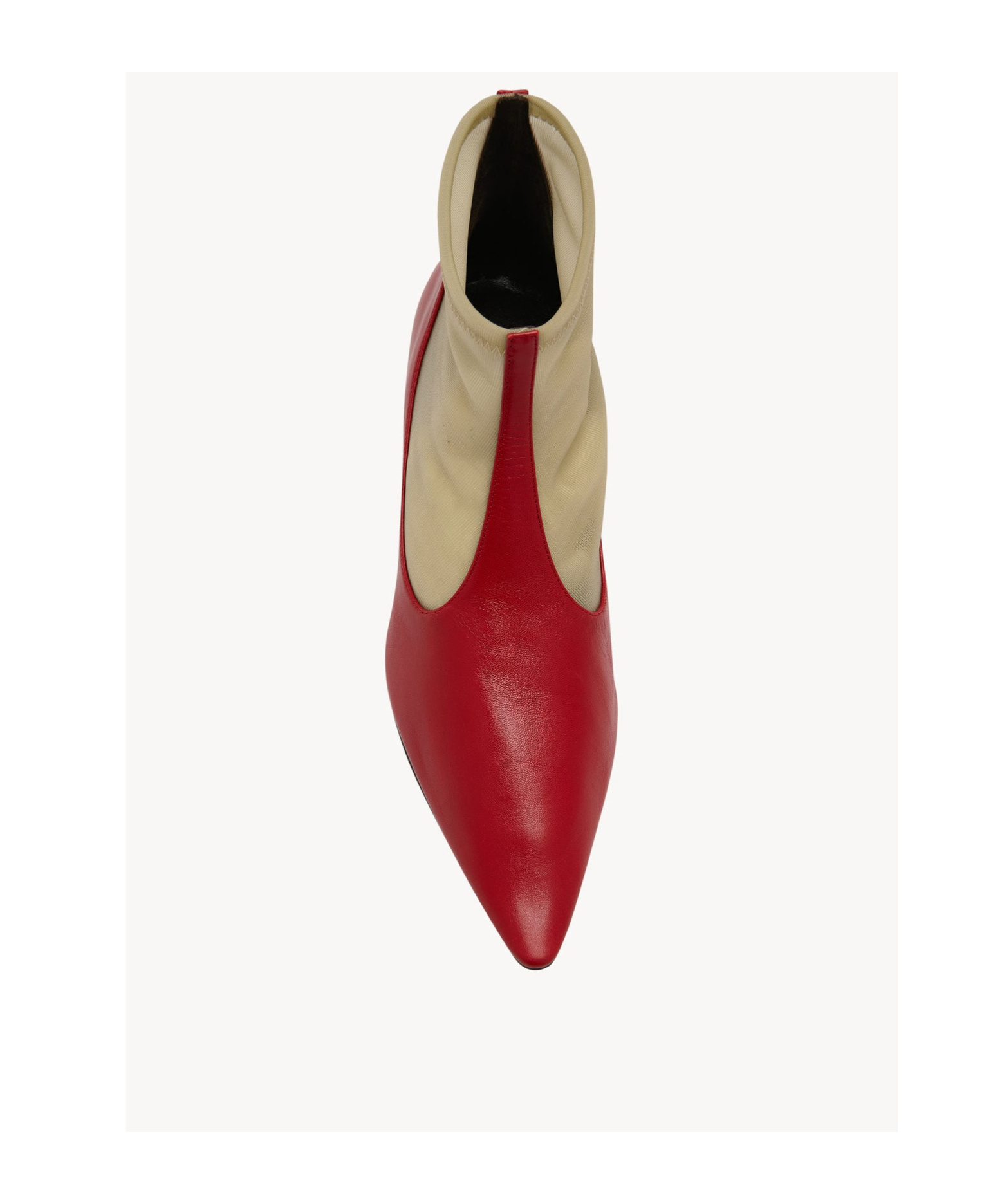 The Row Pointed Short Boots In Red