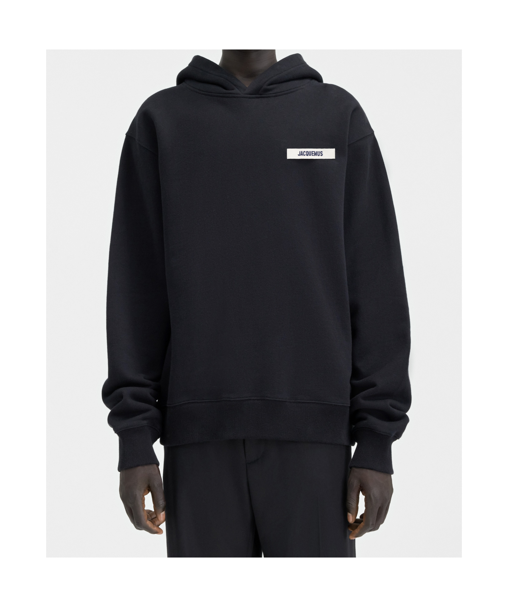 Jacquemus Gros-grain Hoodie In Black