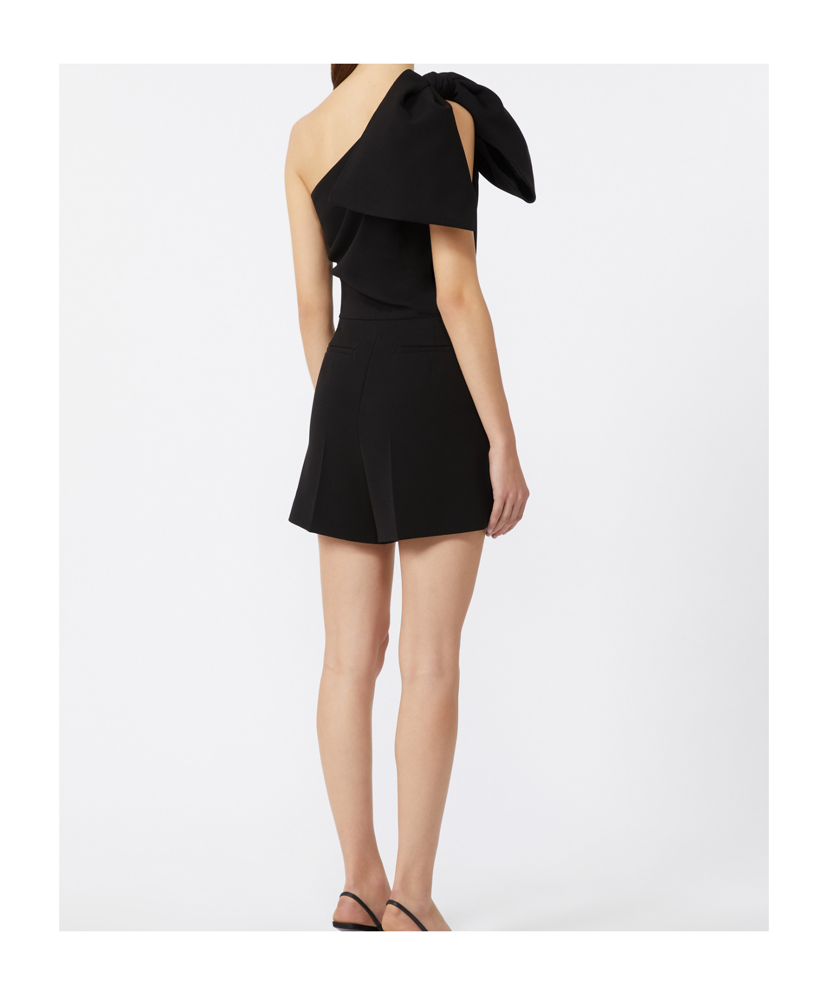 Max Mara Teano Triacetate Blend Mini Playsuit In Black