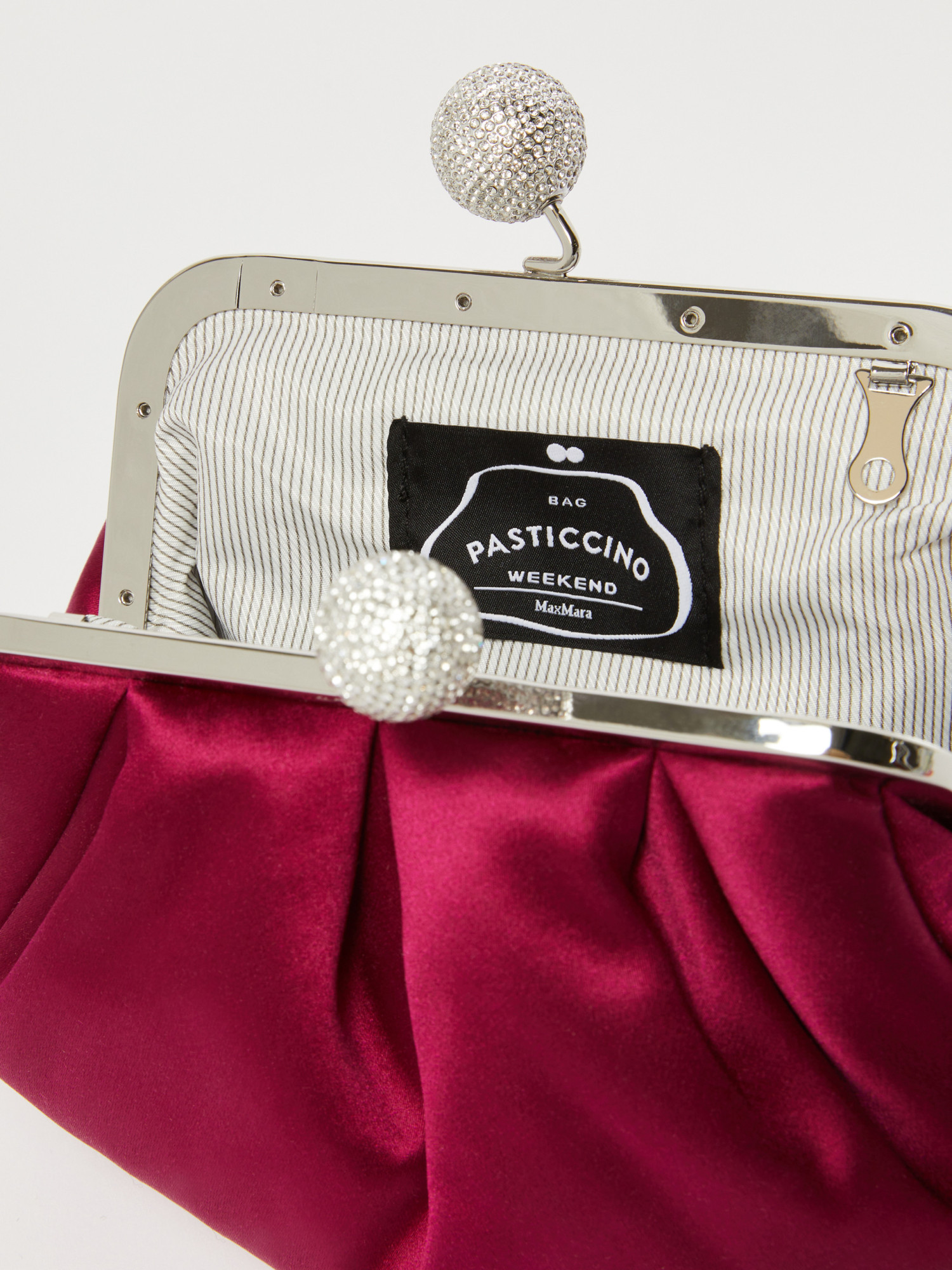 Weekend Max Mara Pasticcino Small Gold Clutch In Red