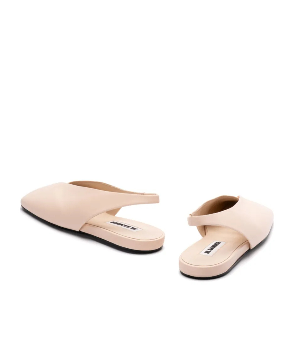 Jil Sander Slingback Ballet Flats In Nude