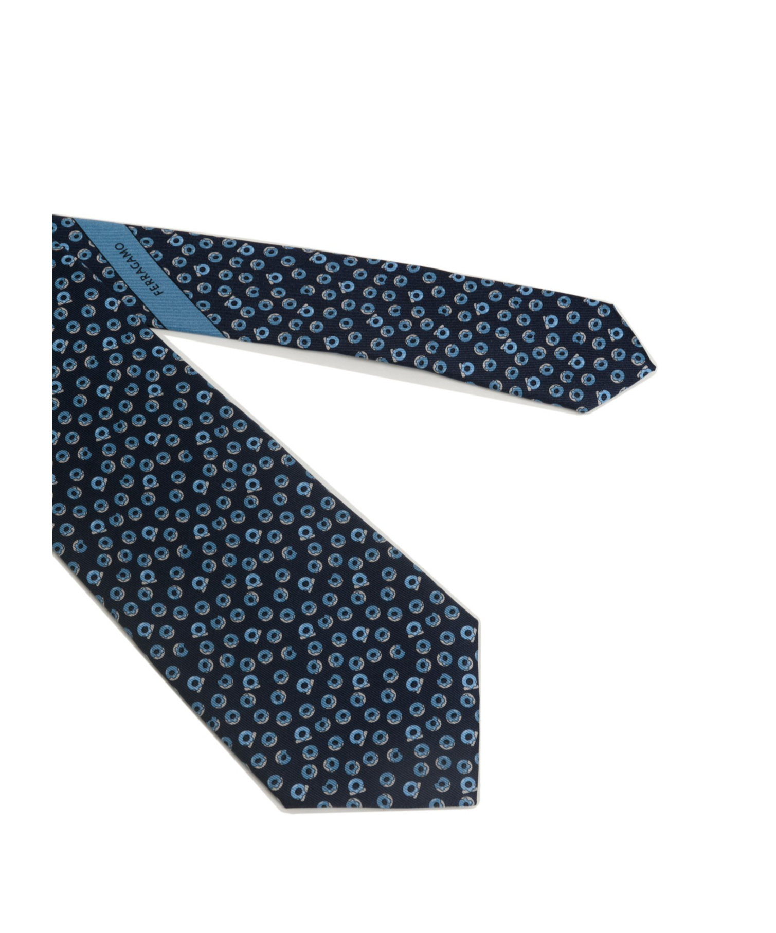 Ferragamo Printed Pointed Tie In Black