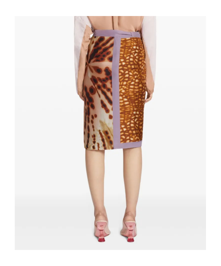 Dries Van Noten Silk Beach Cover-up In Brown