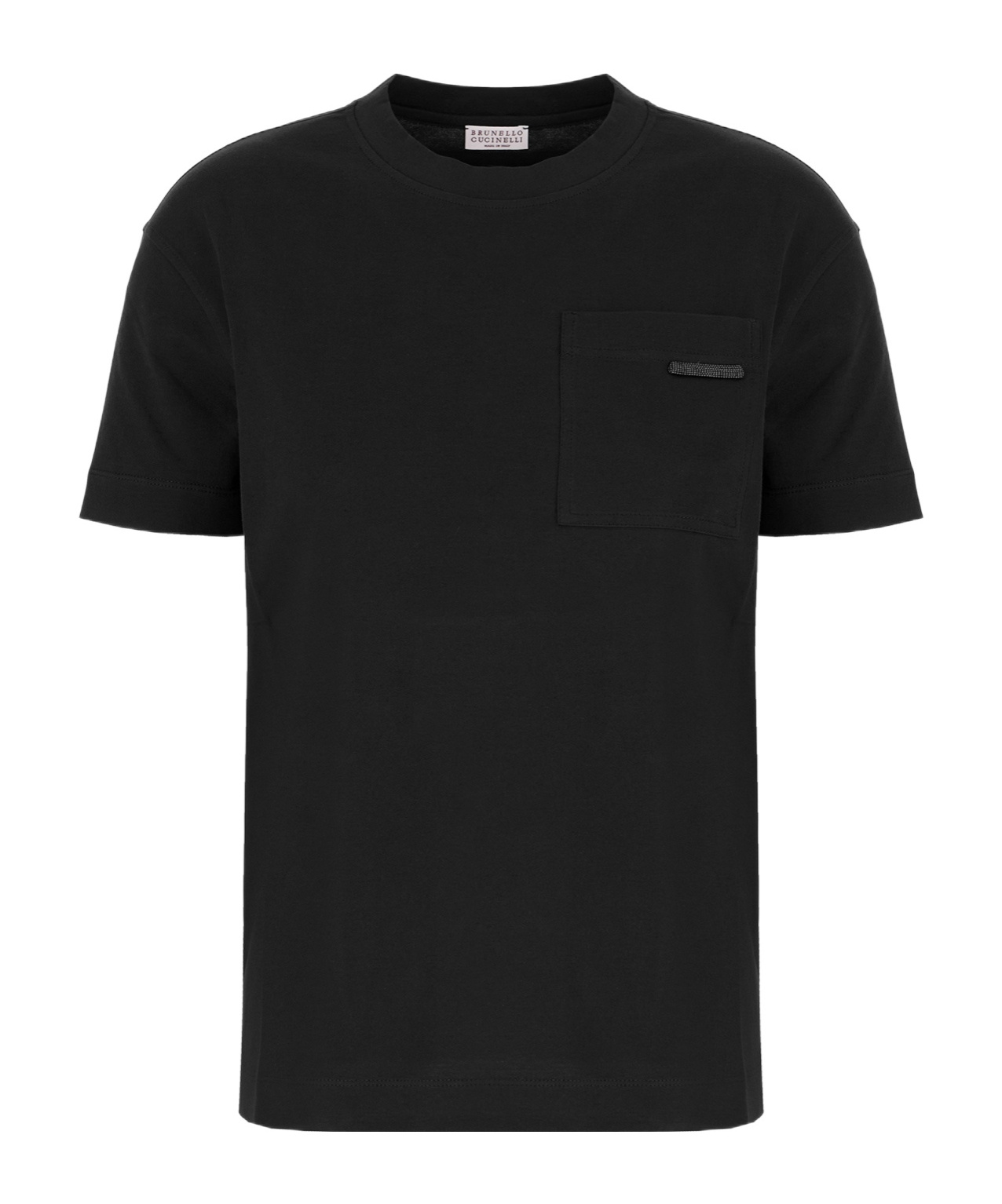 Brunello Cucinelli Pocket Embellished T-shirt In Black