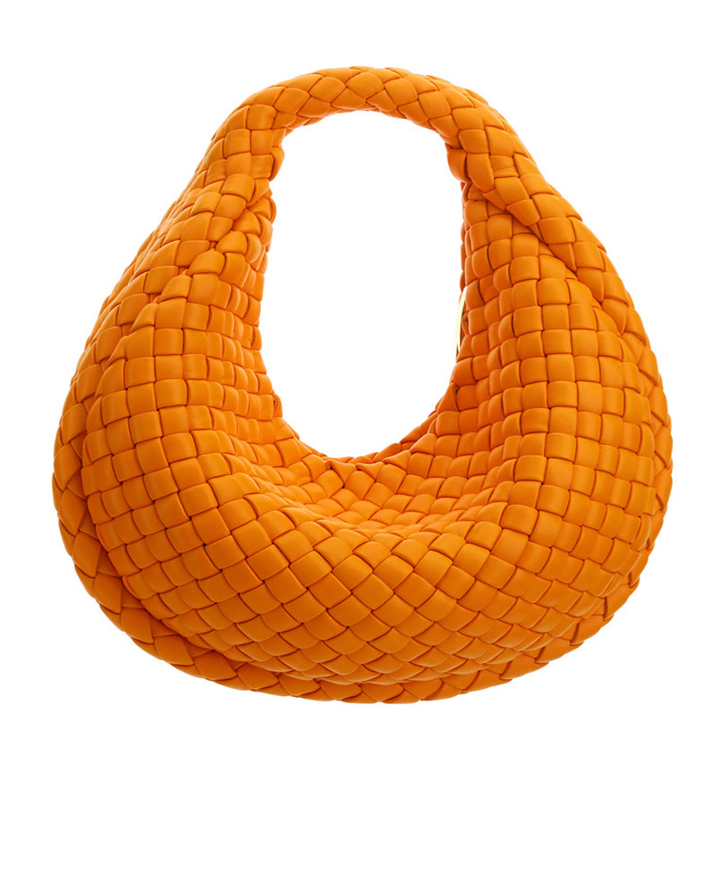 Bottega Veneta Jodie Intrecciato Tote Bag In Orange