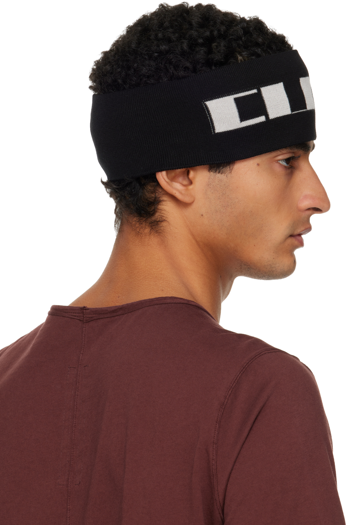 Rick Owens Drkshdw Black Concordians Cotton Headband In Black